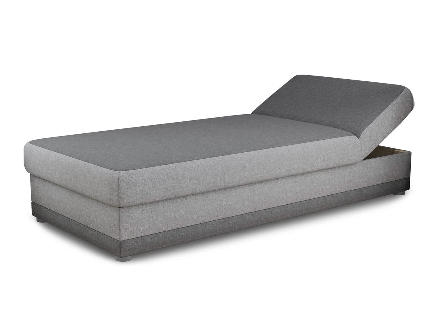 Sofnet Polsterbett Andre mit Bettkasten und Bonell-Matratze - Schlafsofa Grau - Bild 2