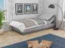 Sofnet Polsterbett Andre mit Bettkasten und Bonell-Matratze - Schlafsofa Grau Bild 3