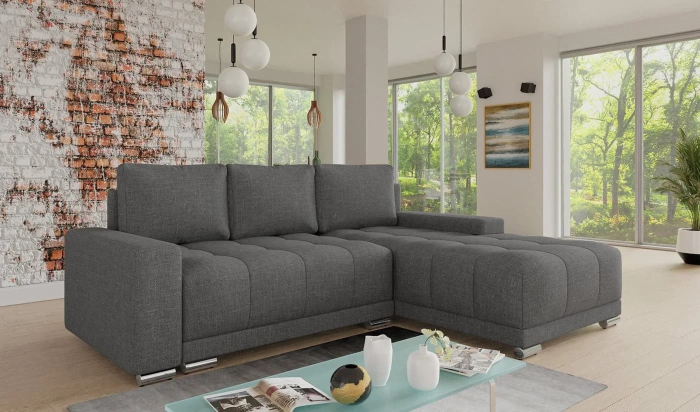 Sofnet Ecksofa Pavo Grau mit Schlaffunktion und Bettkasten - Bild 2