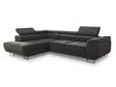 Sofnet Ecksofa Caris mit Schlaffunktion und Bettkasten - Grau Velours Bild 1