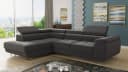 Sofnet Ecksofa Caris mit Schlaffunktion und Bettkasten - Grau Velours Bild 2