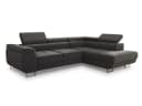 Sofnet Ecksofa Caris mit Schlaffunktion und Bettkasten Grau Velours Bild 1