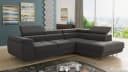 Sofnet Ecksofa Caris mit Schlaffunktion und Bettkasten Grau Velours Bild 2
