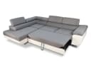 Sofnet Ecksofa Caris mit Schlaffunktion und Bettkasten Grau Velours Bild 3