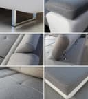 Sofnet Ecksofa Caris mit Schlaffunktion und Bettkasten Grau Velours Bild 5