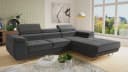 Sofnet Ecksofa Divo mit Schlaffunktion und Bettkasten - Grau Velours Bild 2