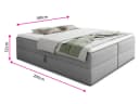 Sofnet Boxbett Base Grau mit Bettkästen und Bonell-Matratze Bild 4