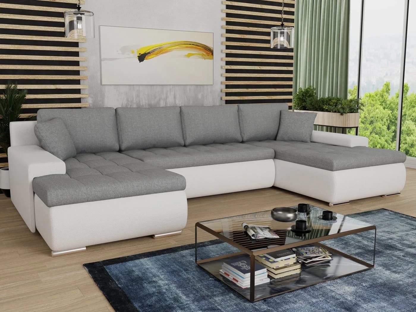 Sofnet Wohnlandschaft Faris U - Ecksofa mit Schlaffunktion und Bettkasten - Bild 2