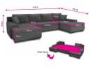 Sofnet Wohnlandschaft Faris U - Ecksofa mit Schlaffunktion und Bettkasten Bild 5
