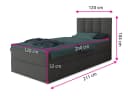 Sofnet Boxbett Star Mini mit Bettkasten und Bonell-Matratze Grau Bild 5