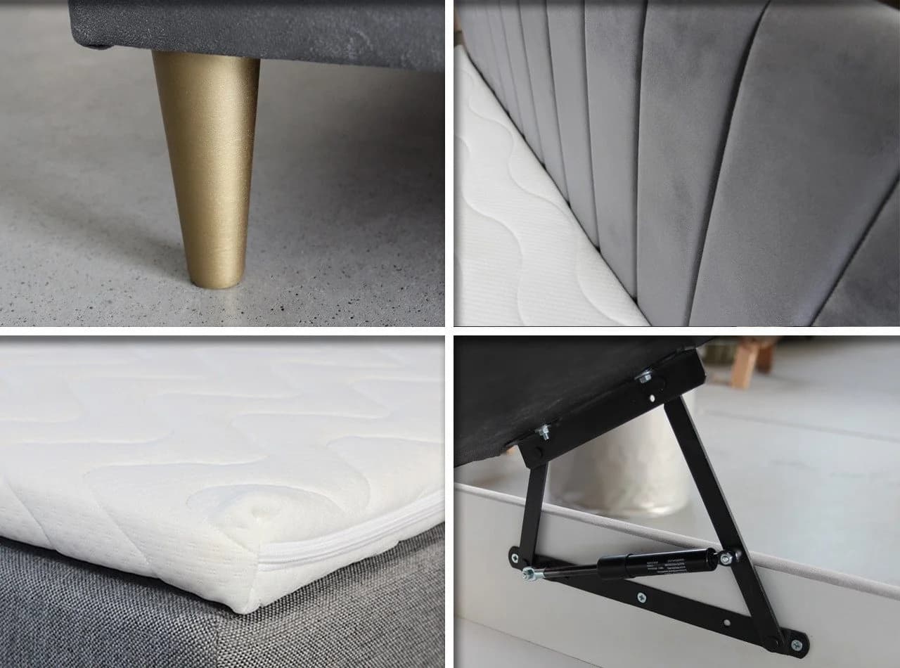 Sofnet Boxbett Gold Mini mit Bettkasten und Bonell-Matratze - Bild 4