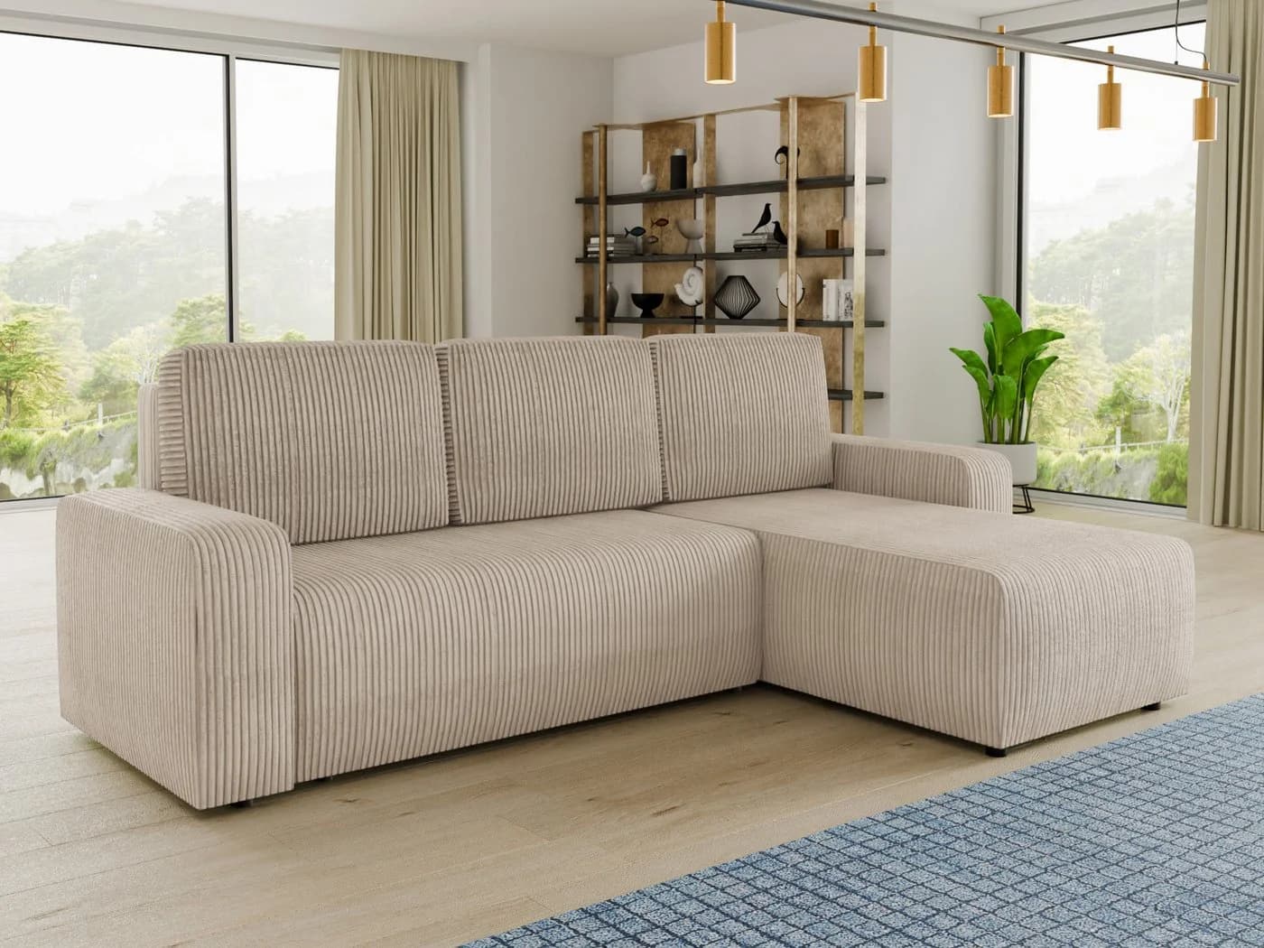 Sofnet Ecksofa Roma L Beige mit Schlaffunktion und Bettkasten - Bild 2
