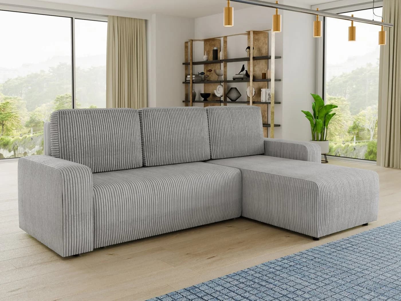 Sofnet Ecksofa Roma L Grau mit Schlaffunktion und Bettkasten - Bild 2