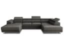 Sofnet Wohnlandschaft Caris U Ecksofa mit Schlaffunktion Grau Bild 1