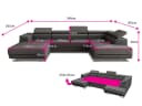 Sofnet Wohnlandschaft Caris U - U-Form Ecksofa mit Schlaffunktion und Bettkästen Bild 5
