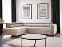 Sofnet Ecksofa Alice L-Form mit Schlaffunktion und Bettkasten Beige Bild 2