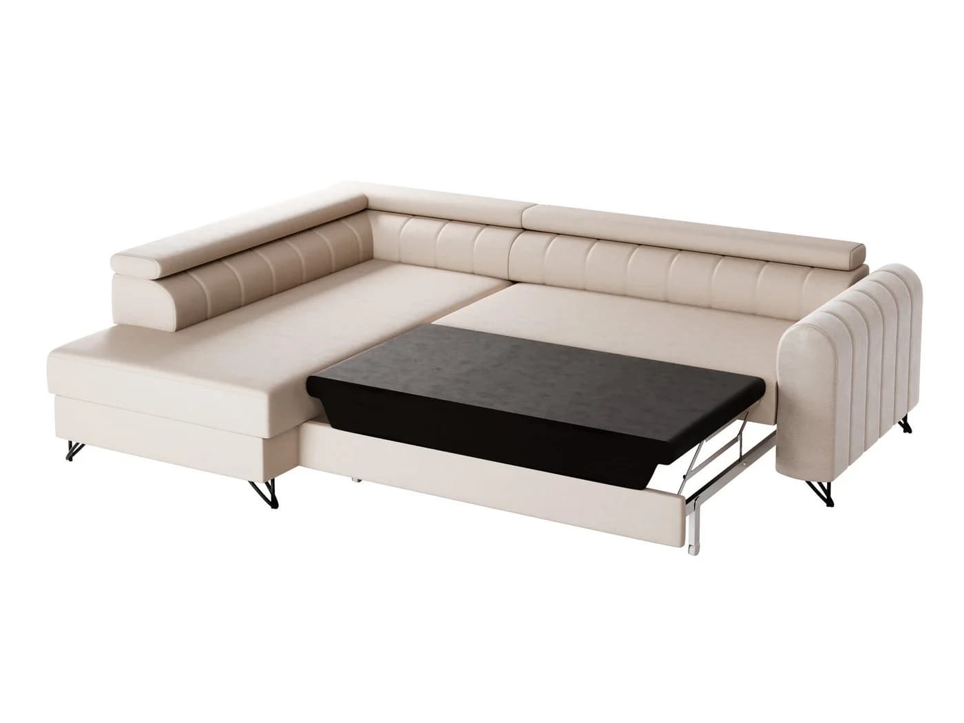 Sofnet Ecksofa Alice L-Form mit Schlaffunktion und Bettkasten Beige - Bild 3