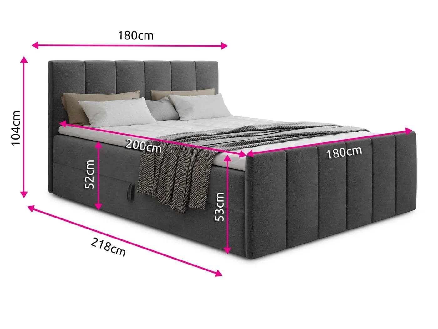 Sofnet Boxbett Star Lux mit Bettkästen und Bonnell-Matratze - Bild 5