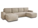 Sofnet Wohnlandschaft Roma U Beige mit Schlaffunktion und Bettkasten Bild 1