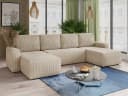 Sofnet Wohnlandschaft Roma U Beige mit Schlaffunktion und Bettkasten Bild 2