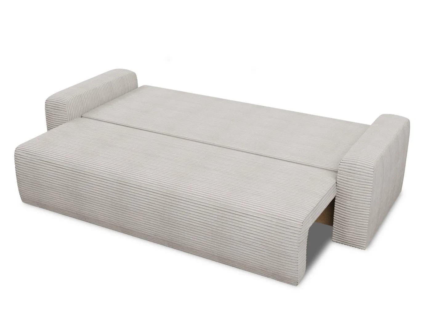 Sofnet Schlafsofa Spark mit Schlaffunktion und Bettkasten Grau Cordbezug - Bild 3