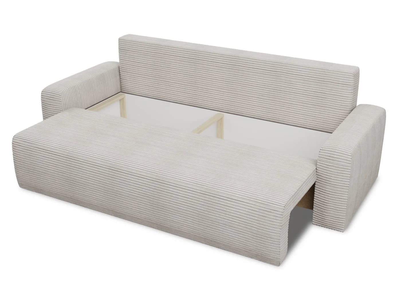 Sofnet Schlafsofa Spark mit Schlaffunktion und Bettkasten Grau Cordbezug - Bild 4