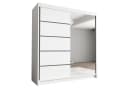 Sofnet Kleiderschrank Harry III mit Spiegel und Schiebetüren Weiß Bild 2