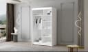 Sofnet Kleiderschrank Letto III mit Spiegel und Schiebetüren Weiß Bild 3
