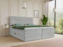 Sofnet Boxbett Mollo Doppelbett mit Bettkästen Grau Cordstoff Bild 2