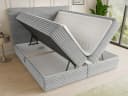 Sofnet Boxbett Mollo Doppelbett mit Bettkästen Grau Cordstoff Bild 3