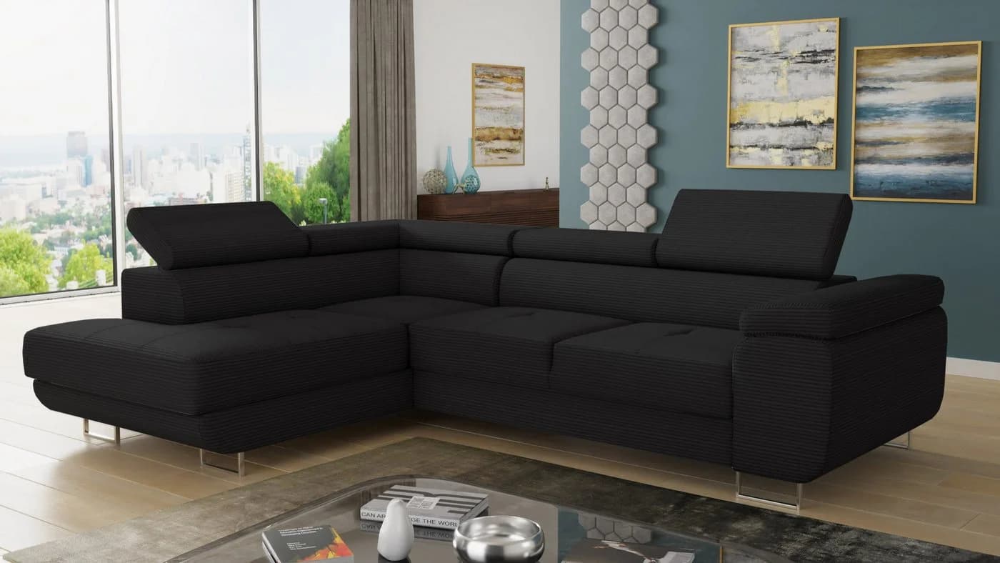 Sofnet Ecksofa Caris Cord mit Schlaffunktion und Bettkasten - Bild 2