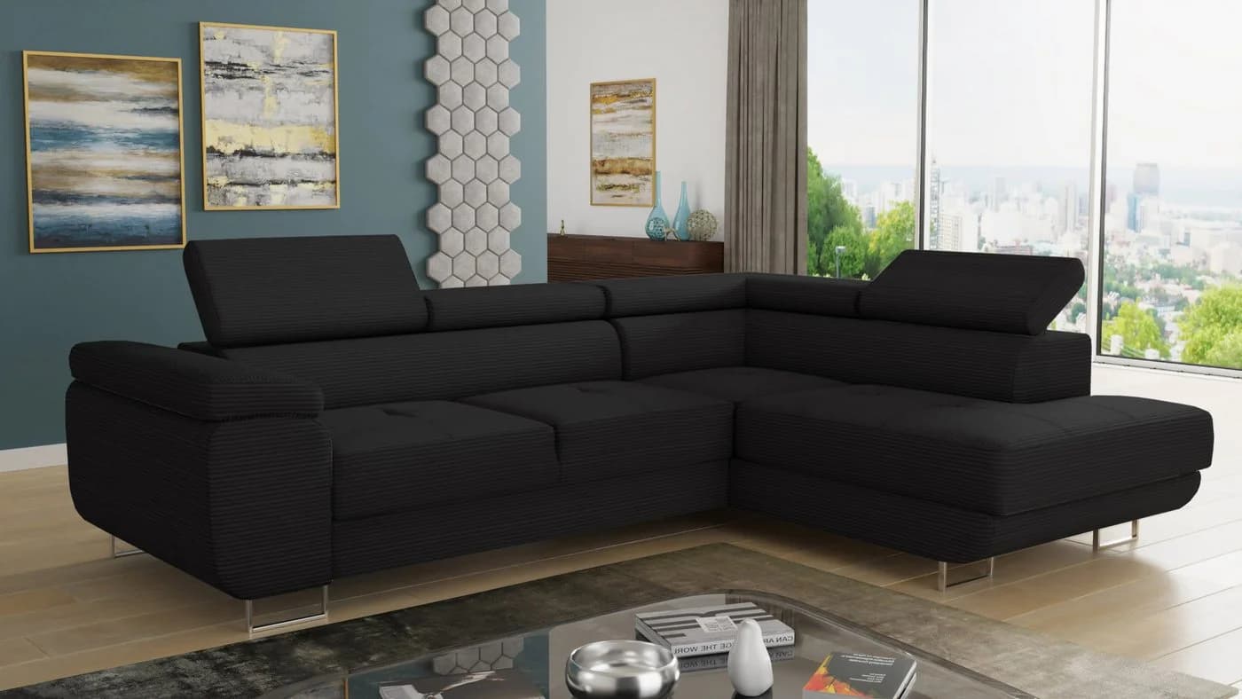 Sofnet Ecksofa Caris Cord mit Schlaffunktion und Bettkasten - Bild 2
