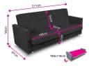 Sofnet Schlafsofa Dave mit Schlaffunktion und Bettkasten Bild 5