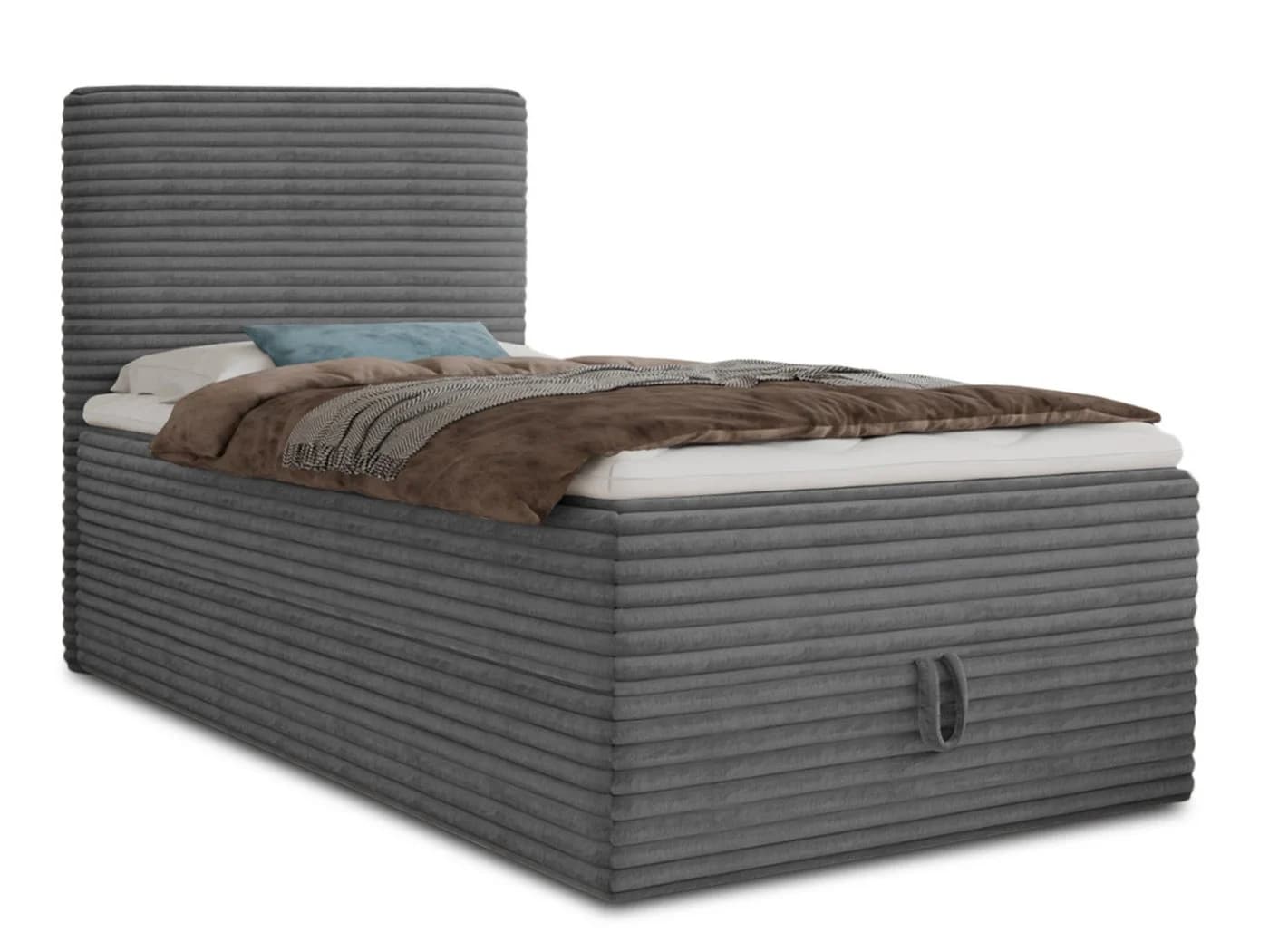 Sofnet Boxbett Mollo Mini Einzelbett Polsterbett Boxspringbett Cordstoff