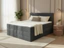 Sofnet Boxspringbett Mollo XL mit Bettkästen und Topper Grau Bild 2