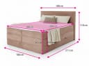 Sofnet Boxspringbett Mollo XL mit Bettkästen und Topper Grau Bild 4