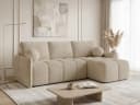 Sofnet Ecksofa Nubo mit Schlaffunktion und Bettkasten Beige Bouclé Bild 2