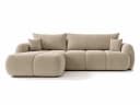 Sofnet Ecksofa Loria mit Schlaffunktion und Bettkasten Beige Bouclé Bild 1