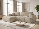 Sofnet Ecksofa Loria mit Schlaffunktion und Bettkasten Beige Bouclé Bild 2