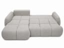 Sofnet Ecksofa Loria mit Schlaffunktion und Bettkasten Beige Bouclé Bild 3