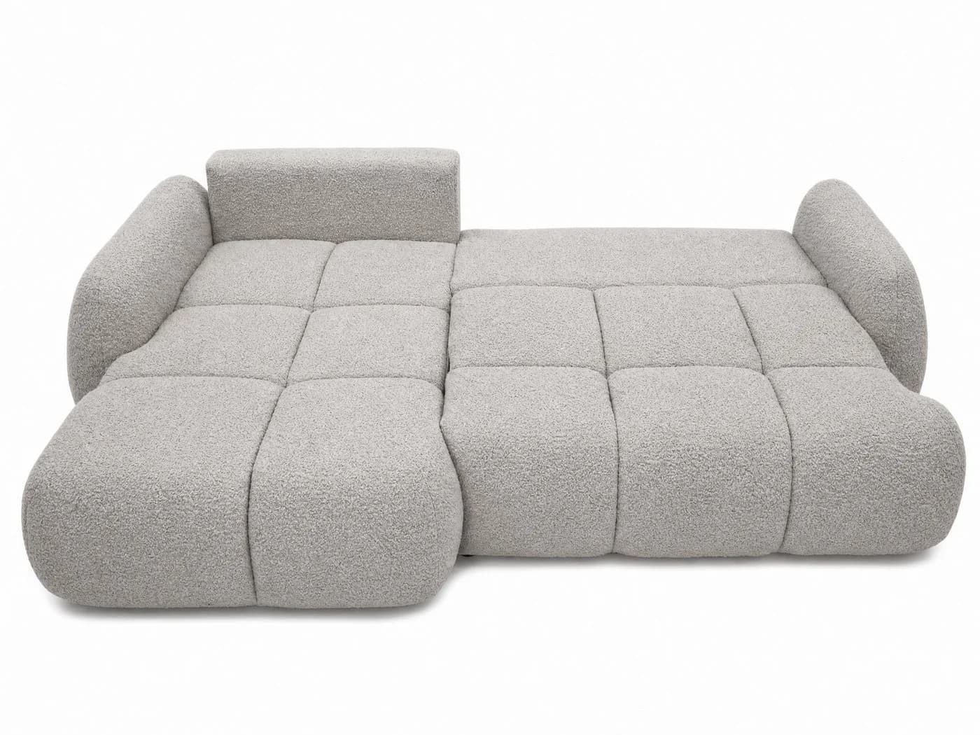 Sofnet Ecksofa Loria mit Schlaffunktion und Bettkasten Beige Bouclé - Bild 3
