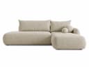 Sofnet Ecksofa Neto L-Form mit Schlaffunktion und Bettkasten Beige Bouclé Bild 1