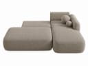 Sofnet Ecksofa Neto L-Form mit Schlaffunktion und Bettkasten Beige Bouclé Bild 3