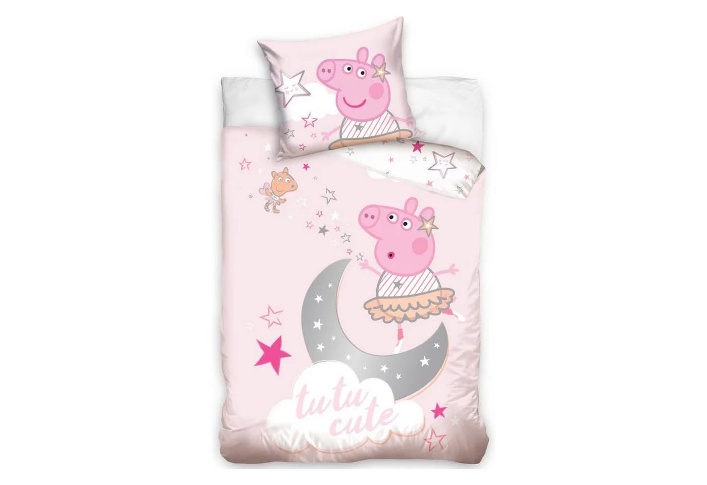 Peppa Pig Bettwäsche Set 140x200 cm mit Kissenbezug 60x68 cm Baumwolle