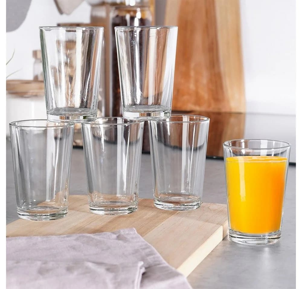 Vilde Gläser-Set 6-tlg. Trinkgläser 200ml Glas Klassisch Transparent