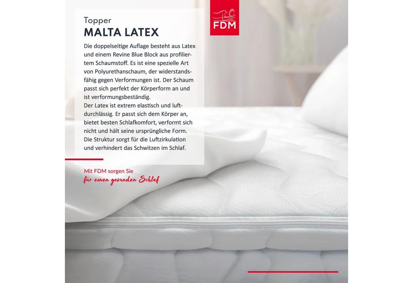 FDM Topper MALTA LATEX Doppelseitig Komfortschaum - Bild 4