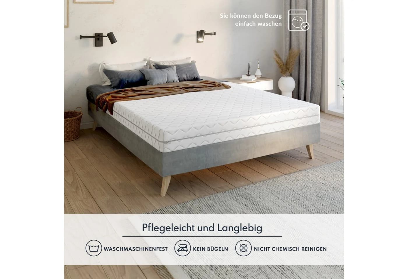 FDM APUS Taschenfederkernmatratze Wendematratze Visco Schaum - Bild 4