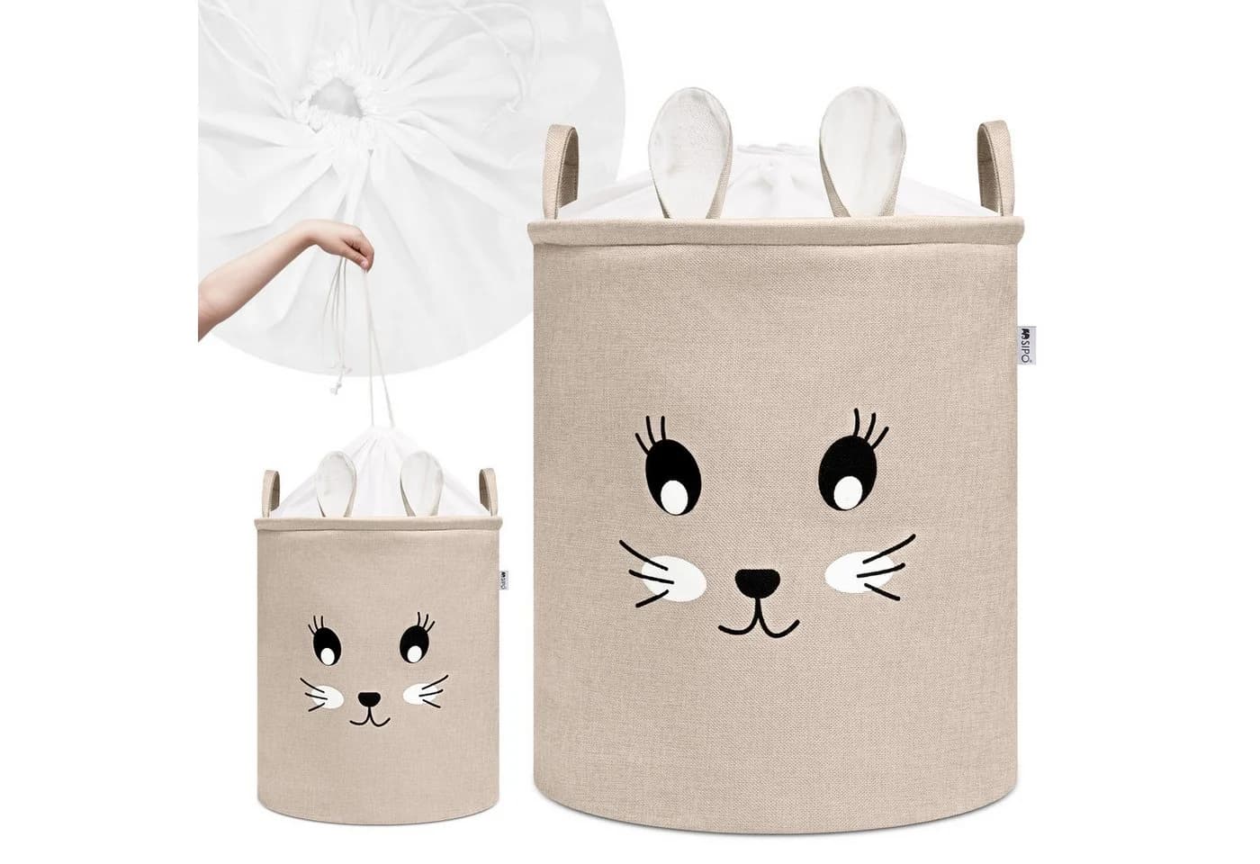 Sipo Aufbewahrungskorb XXL 63L Polyester Hasenmotiv - Bild 5