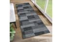 Tapiso Antirutsch Läufer Grau Kurzflor Meterware Bild 2