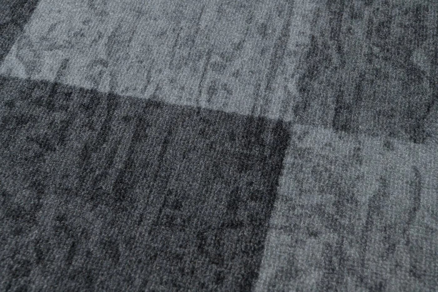 Tapiso Antirutsch Läufer Grau Kurzflor Meterware - Bild 3